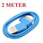2 Meter iPod/iPhone Kabel (Bl�)